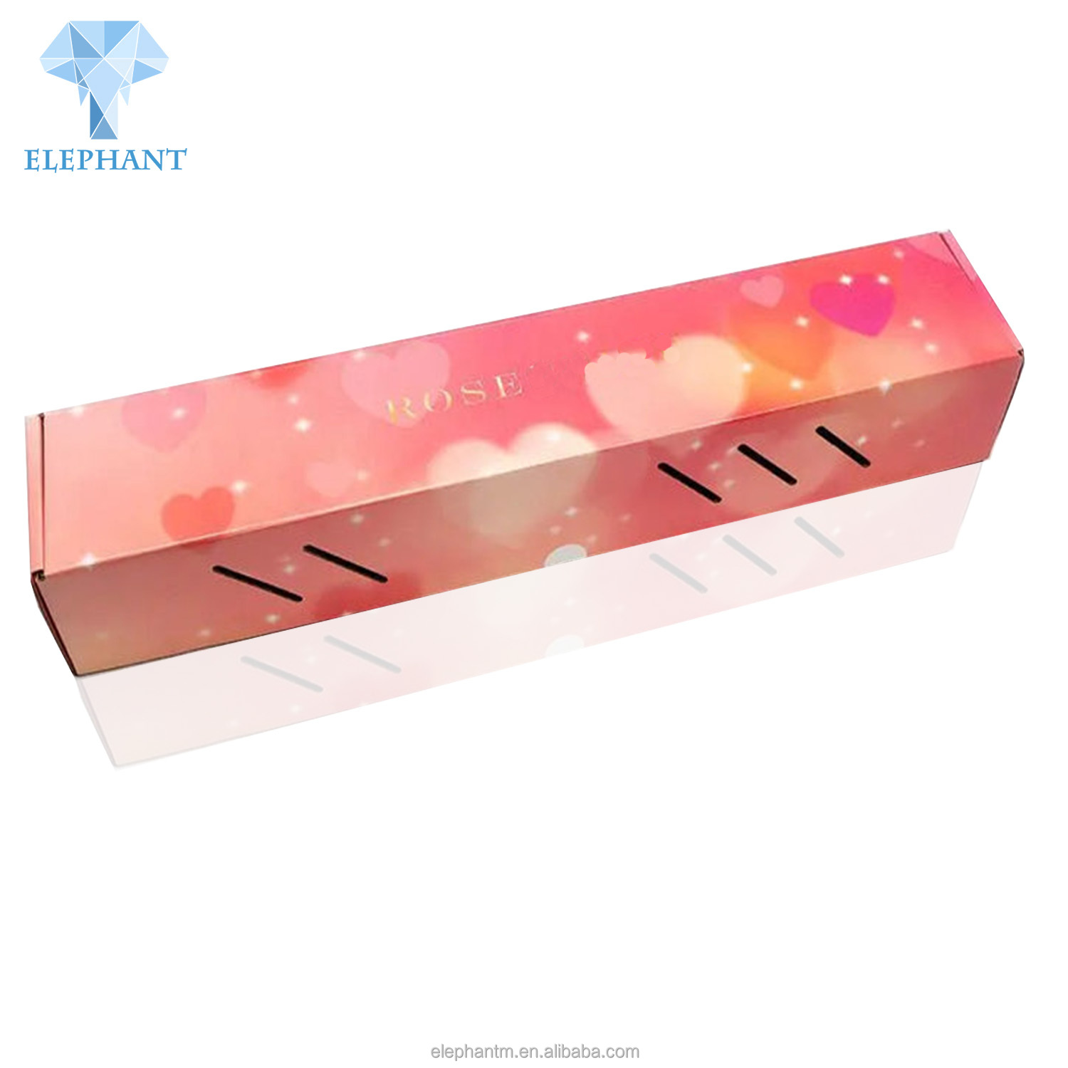 Custom Folding Long Roses Flower Gift Box Set Insert Paper Box For Packaging