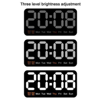 Jam Alarm LED Digital dengan Sensor Kecerahan untuk Kamar Tidur, Dinding, Dapur, Hotel, Meja, Jam Meja