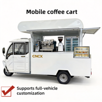 Camions de restauration mobiles en acier inoxydable pour la vente en gros de collations de café personnalisées, avec évier, réfrigérateur et système d'extraction des fumées