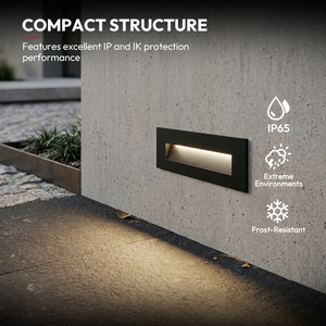 Lámpara de Jardín Empotrada de Aluminio IP65 de 4W, Diseño Nuevo de Fábrica, Luz Exterior Impermeable para Pared, <span class=keywords><strong>Escaleras</strong></span> y Escalones, LED Regulable - Product Image 1