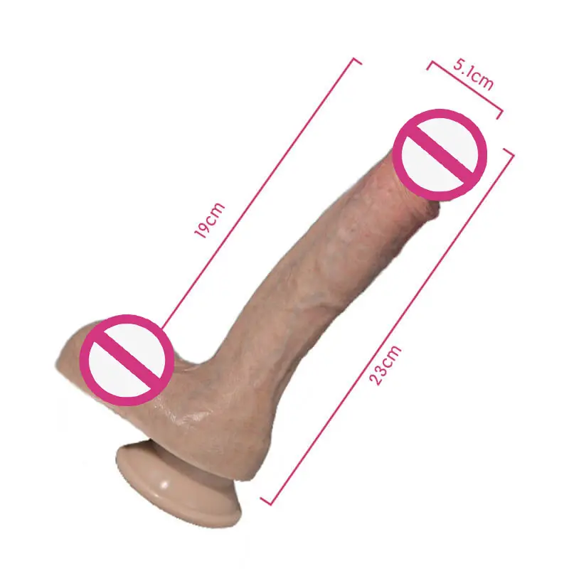 Realing siêu thực tế dildo 7 "Silicone Cock quan hệ tình dục đồ chơi hút cup thủ dâm phụ nữ
