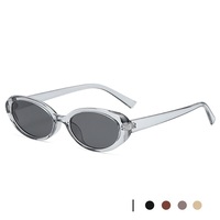 Lunettes de soleil œil de chat vintage tendance pour femmes, monture petite ovale, protection UV400, style européen et américain, lunettes de soleil tendance pour dames