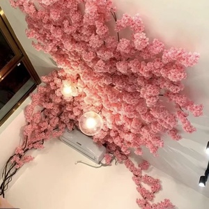 מלאכותי תקרת פרחים מלאכותיות מסעדה קישוט העליון פריחת דובדבן נוף בסגנון יפני - Product Image 3