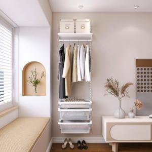 Hệ thống kệ sắt lắp ghép treo tường, hệ thống kệ tủ quần áo, giá để đồ treo tường cho phòng thay đồ - Product Image 4