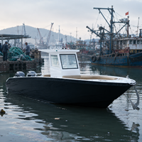 Vente directe d'usine, bateau de pêche en aluminium de qualité supérieure, bateau à console centrale, coque en aluminium 5083, bateau de pêche en haute mer à deux moteurs