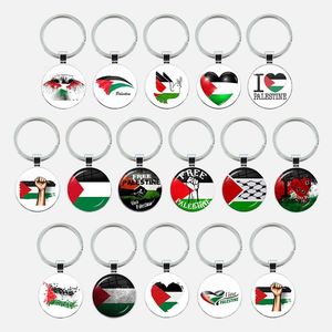 Metal Palestine Israel <b>Map</b> Flag Integrated Keychain High Quality Stainless Steel Palestine Pendant Decoration Keyring - Product Image 1