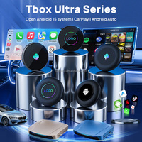 Oem Odm Smart Streaming Ai Box Tbox Ultra Adaptador Inalámbrico Carplay Android 15 5G 128Gb 8Gb Ram Car Tv Box para Bmw Qualcomm 6350