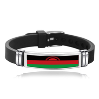 Bracelet en caoutchouc de haute qualité avec drapeaux des Comores, d'Éthiopie, de Guinée et du Cameroun – Cadeau promotionnel pour événements