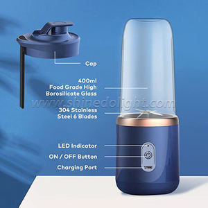 Exprimidor portátil de alta gama <span class=keywords><strong>para</strong></span> el hogar, Mini exprimidor eléctrico, máquina licuadora <span class=keywords><strong>para</strong></span> batidos, recargable por <span class=keywords><strong>USB</strong></span> <span class=keywords><strong>para</strong></span> interiores y exteriores - Product Image 3