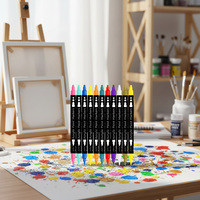 12/24/36/48/60 couleurs bricolage Art Rock marqueur stylo étanche métallique Oem stylo permanent double pointe stylos de peinture acrylique