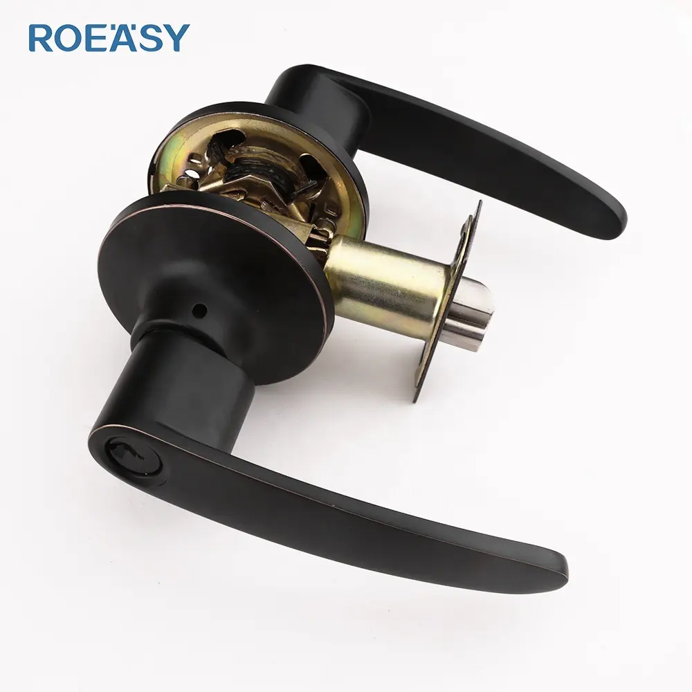 Roeasy aluminum door handle handles wood door lock lever handle for interior doors