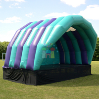Tente de réception gonflable pour événements en plein air, tente de fête gonflable pour festival de musique, couverture de scène gonflable commerciale