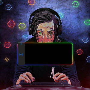 Tappetino per Mouse XXL Rettangolare da Gaming RGB con Caricatore Wireless 15W e Logo <span class=keywords><strong>Personalizzato</strong></span>, 60/120 CM, Materiale in Gomma, Disponibile - Product Image 3