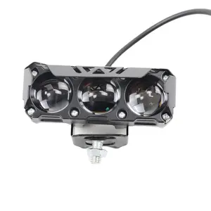 LINGQI Phare de moto Lampe à LED Perles Spot Light Fog Light Driving Light For SUV UTV Off Road Bicycle Motorbike