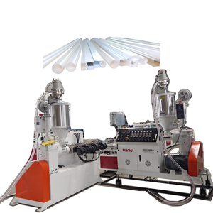 Machine extrudeuse de plastique 11KW SJ-50/28 pour la fabrication de diffuseurs de lumière LED en PC, de profilés de tube d'abat-jour inférieur - Product Image 1