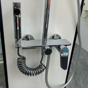 Gran oferta ducha de lluvia montada en la pared baño lluvia cascada juego de ducha baño cabezal de ducha de acero inoxidable - Product Image 4