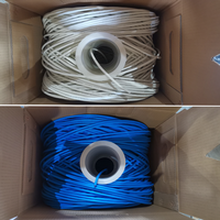 Câble réseau UTP CAT 6 en plastique massif de 305 m, 250 MHz, bobine bleue pour réseaux de données intérieurs