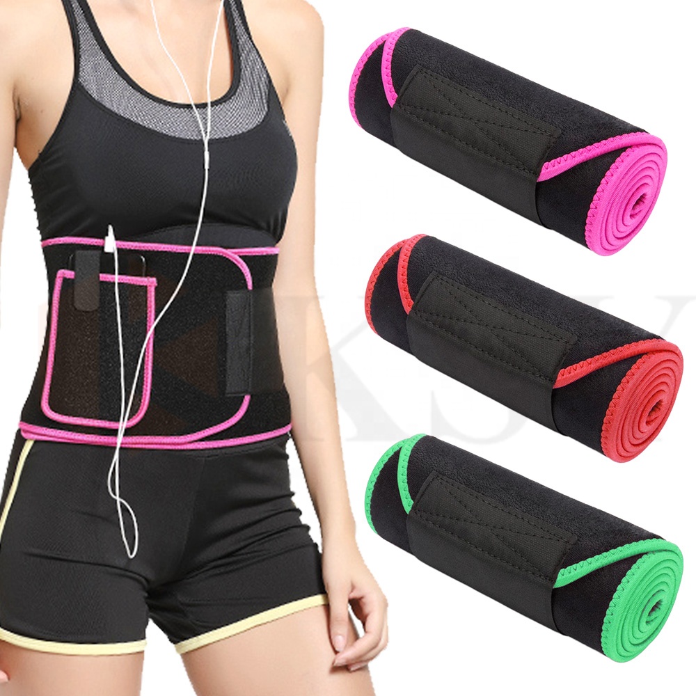 Adjustable Neoprene waist trimmer back support belt women sports fitness workout sauna sweat bands for slimming