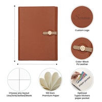 Cuaderno de Cuero, Bloc de Notas, Suministros de Oficina, OEM, ODM, Logotipo Personalizado al por Mayor, Agenda Semanal sin Fecha de Tapa Dura para Negocios