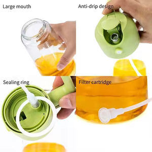 Erogatore di olio d'oliva 2-in-1 da 470ml e spruzzatore di <span class=keywords><strong>vetro</strong></span> con ugello nebulizzatore <span class=keywords><strong>per</strong></span> bottiglia di olio da cucina - Product Image 4