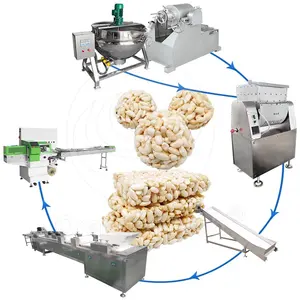 Orme Rijstcake Maken Machine Kleine Energie Bar Gesneden Machine Pinda Snoep Granen Reep Productielijn