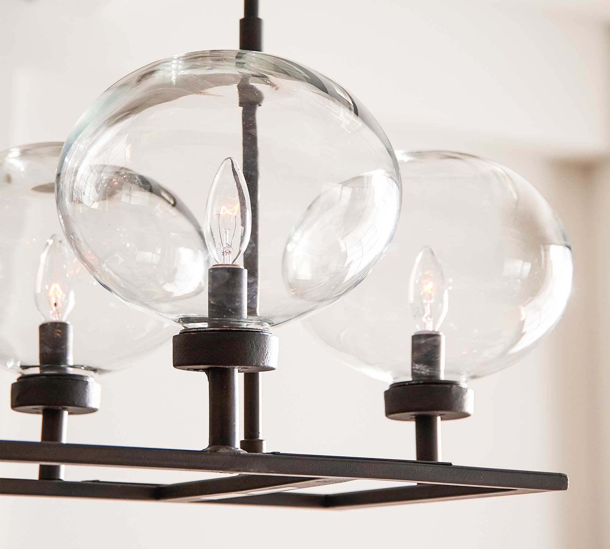 chandelier light luxury light glass globe chandelier
