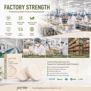 Éponge exfoliante pour le <span class=keywords><strong>corps</strong></span> en loofah naturel personnalisée Jarnier, 100% végétale, compostable, double usage, éponge de douche en luffa - Product Image 5