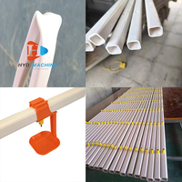 Ligne à boire de volaille à tube carré de 22mm 25mm faisant la machine tuyau d'eau de poulet en plastique PVC faisant la machine