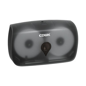Distributeur de papier en rouleau jumbo double CDWK, design à tirage central, montage mural avec serrure antivol, matériau ABS, <span class=keywords><strong>CD</strong></span>-8042 - Product Image 5