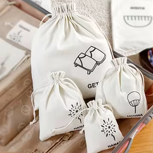 Customizable Extra Large Eco-friendly Cotton <b>String</b> <b>Bag</b> Portable Collapsible Recyclable for <b>Shopping</b> Gifts Promotions for Men - Product Image 1