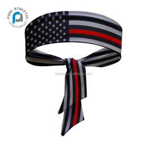Bandeau fête de l'indépendance patriotique pur pour hommes femmes enfants filles garçons personnalisé drapeau américain Ninja <span class=keywords><strong>Sport</strong></span> bandeau cravate dos - Product Image 4