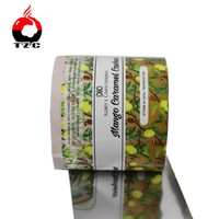 Papier d'aluminium en plastique sachet rouleau film papier d'emballage poly rouleau de film avec plein imprimé