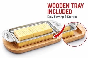 Coupe-<span class=keywords><strong>beurre</strong></span> manuel avec plateau en bois, trancheuse de 1/4 pouce, accessoires de barbecue, coupe-fromage - Product Image 2