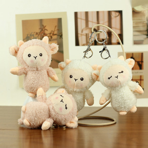EN STOCK 12CM Animal relleno oveja peluche llavero pequeño suave oveja peluche llavero - Product Image 3