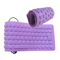 Clavier pliable personnalisé 85 touches en silicone écologique, service de découpe, étanche, USB filaire, design enroulable pour PC portable