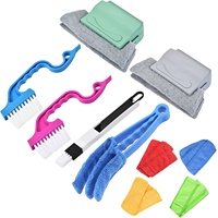 Cepillo de limpieza manual de plástico, extraíble y lavable, para orificios de aire acondicionado, ranuras de ventilación, ranuras de cocina y baño, y limpieza de ventanas