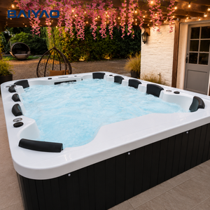 Vente en gros d'usine Prix bon marché Jacozzi extérieur Bain à remous <span class=keywords><strong>Spa</strong></span> de massage Hydromassage Piscine extérieure - Product Image 3