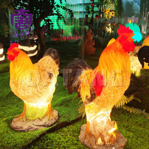 Lumière de jardin LED en forme de coq 3D personnalisée IP65 en résine et fibre de verre pour décorations extérieures de Halloween et de Noël - Product Image 5