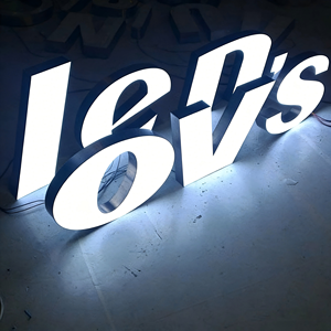 Panneau publicitaire extérieur sans cadre, éclairé par LED, en acrylique, tridimensionnel, lumineux, néon, installation facile, décoration - Product Image 2