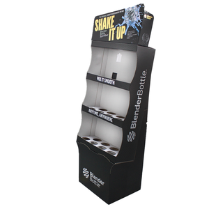 Présentoir en carton pour supermarché, 4 niveaux, avec en-tête en carton, étagère de présentation en carton ondulé - Product Image 5