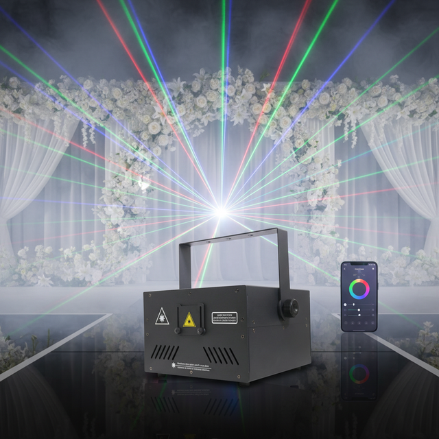10W DMX512 Control Mini Aluminum Alloy RGB Full Color Animation Laser Light for Wedding Party DJ Stage