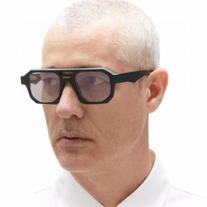 Lunettes rétro à double pont optique, très tendance, simples, anti-lumière bleue, verres AC UV400, montures métalliques et PC, surdimensionnées, unisexe - Product Image 3