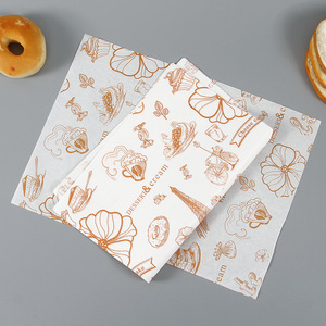 Papier sulfurisé réutilisable anti-graisse avec logo personnalisé pour emballer sandwichs, hamburgers, pains, papier de cuisson antiadhésif pour la cuisson des biscuits - Product Image 6