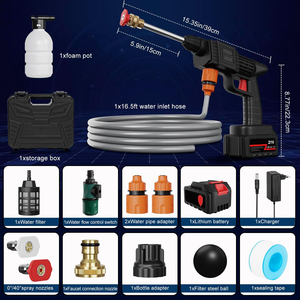 Idropulitrice Portatile Senza Fili 18V ad Alta Pressione - Batteria al Litio Ricaricabile, Motore Brushless, Pistola ad Acqua Elettrica 2500PSI, Serbatoio da 10L - Product Image 5