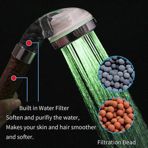 High Pressure 7 Colors Led Fan <b>Shower</b> Hand Head <b>Filtered</b> with Beads - Product Image 5