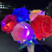 Vente flash - Saint-Valentin, Pâques, Halloween - Ballons LED en forme de tulipe Bobo - Matériel PVC - Bouquet lumineux pour fête - Coffret cadeau