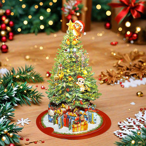 Custom Papier Gesneden 3d Wenskaart Kerst Cottage <span class=keywords><strong>Pop</strong></span>-<span class=keywords><strong>Up</strong></span> Kaarten Met Gepersonaliseerde Logo Voor Familie Vakantie - Product Image 4