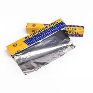 China Supplier Customized Disposable Household Kitchen Use Food Grade Tin Foil Silver Paper Aluminum Foil Roll For Food