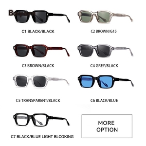 Boyarn Trendy TR90 + CP Rectangle Shades Custom Square Luxury High Quality Thick Retro Small Frame Square Lunettes <span class=keywords><strong>de</strong></span> <span class=keywords><strong>soleil</strong></span> pour hommes - Product Image 5
