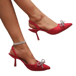 2024 été nouveau Style Baotou pointu un caractère boucle sangle talon fin sandales femmes <span class=keywords><strong>taille</strong></span> <span class=keywords><strong>43</strong></span> talons hauts grandes pompes pompes - Product Image 5